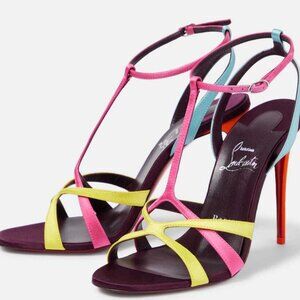 CHRISTIAN LOUBOUTIN Tangueva 100 satin-crepe sandals